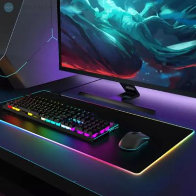 Коврик для игровой мышки и клавиатуры с подсветкой Feel Fit RGB 80x30 см Черный (21121) Коврик для игровой мышки и клавиатуры с подсветкой Feel Fit RGB 80x30 см Черный (21121)