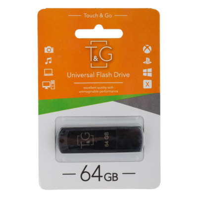 Флеш память USB T&G USB 2.0 64 GB Classic 011 Black (4198_77856) Флеш память USB T&G USB 2.0 64 GB Classic 011 Black (4198_77856)