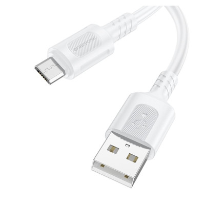 Кабель синхронізації Borofone BX111 2.4A USB-A to Micro-USB 1 м White (35627_3462269)