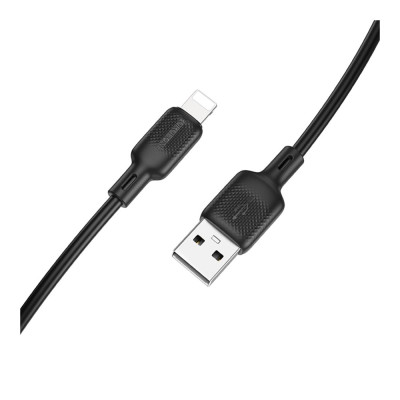 Кабель синхронизации Borofone BX113 Silicone 2.4A USB-A to Lightning 1 м Black (35582_3346745) Кабель синхронизации Borofone BX113 Silicone 2.4A USB-A to Lightning 1 м Black (35582_3346745)
