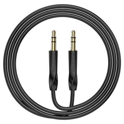 Аудіо кабель Borofone BL16 Clear sound AUX 3.5мм male – AUX 3.5мм male Black (34366_3340080)