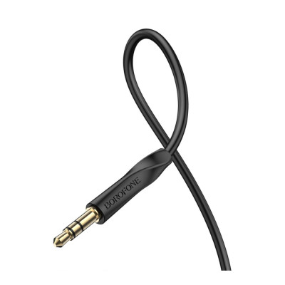 Аудіо кабель Borofone BL16 Clear sound AUX 3.5мм male – AUX 3.5мм male Black (34366_3340080) Аудіо кабель Borofone BL16 Clear sound AUX 3.5мм male – AUX 3.5мм male Black (34366_3340080)