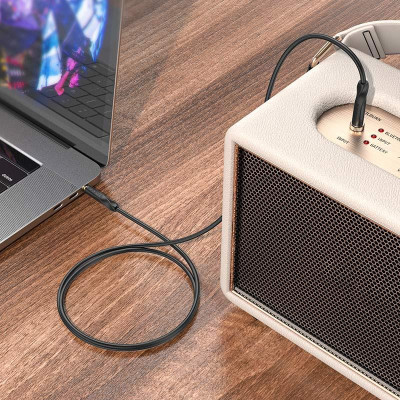 Аудіо кабель Borofone BL16 Clear sound AUX 3.5мм male – AUX 3.5мм male Black (34366_3340080) Аудіо кабель Borofone BL16 Clear sound AUX 3.5мм male – AUX 3.5мм male Black (34366_3340080)