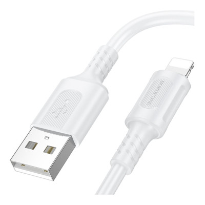 Кабель синхронізації Borofone BX111 2.4A USB-A to Lightning 1 м White (35626_3462267)