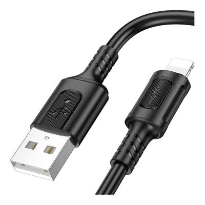 Кабель синхронізації Borofone BX111 2.4A USB-A to Lightning 1 м Black (35626_3462268)