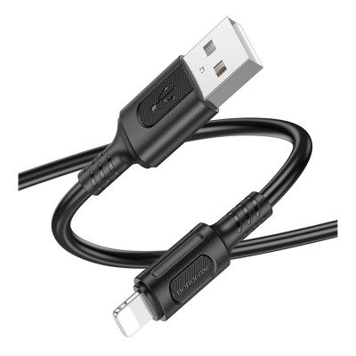 Кабель синхронізації Borofone BX111 2.4A USB-A to Lightning 1 м Black (35626_3462268)