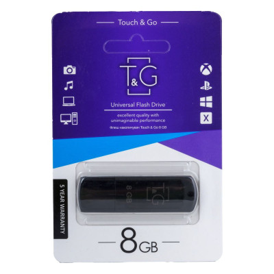 Флеш пам'ять USB T&G 8 GB Classic 2.0 Black (4180_75652) Флеш пам'ять USB T&G 8 GB Classic 2.0 Black (4180_75652)