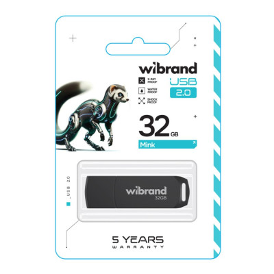Флеш память USB Wibrand 32 GB Mink USB 2.0 Black (36909_3609511) Флеш память USB Wibrand 32 GB Mink USB 2.0 Black (36909_3609511)