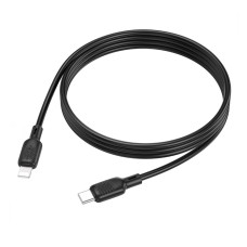 Кабель синхронизации Borofone BX113 Silicone PD27W/3A Type-C to Lightning 1 м Black (35599_3346765)
