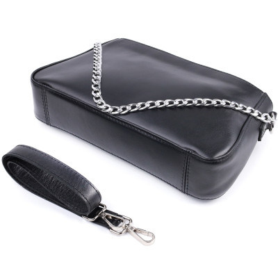 Сумка из гладкой кожи SHVIGEL 22838 26,5х15х5,5 см Черный Сумка из гладкой кожи SHVIGEL 22838 26,5х15х5,5 см Черный