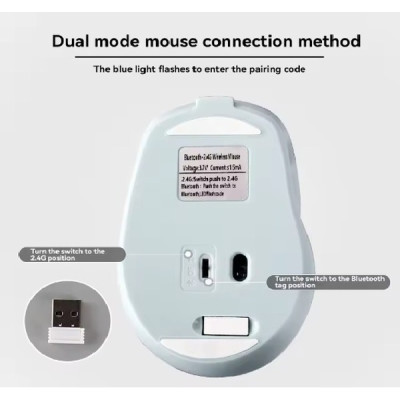 Аккумуляторная беспроводная мышка Xiaomi Sensitive Bluetooth Mouse 2.4G Dual-Mode White (SH0000298) Аккумуляторная беспроводная мышка Xiaomi Sensitive Bluetooth Mouse 2.4G Dual-Mode White (SH0000298)