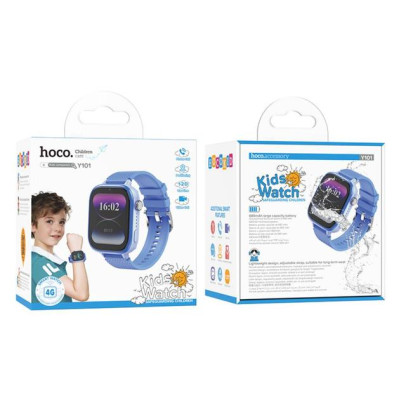 Детские смарт часы Hoco Y101 Сhildren Smart Watch 4G GPS 680mAh/Android 8.1 IP65 Blue