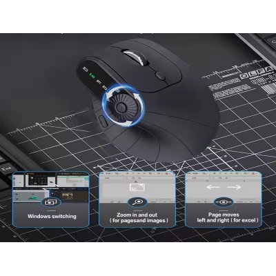 Вертикальна миша бездротова JOMAA 2,4G Bluetooth hub_fo7kvr Вертикальна миша бездротова JOMAA 2,4G Bluetooth hub_fo7kvr