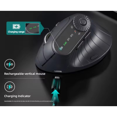 Вертикальна миша бездротова JOMAA 2,4G Bluetooth hub_fo7kvr Вертикальна миша бездротова JOMAA 2,4G Bluetooth hub_fo7kvr