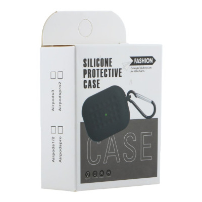 Футляр із карабіном Fashion Silicone Case Airpods 1/Airpods 2 Black (35263_3345608) Футляр із карабіном Fashion Silicone Case Airpods 1/Airpods 2 Black (35263_3345608)