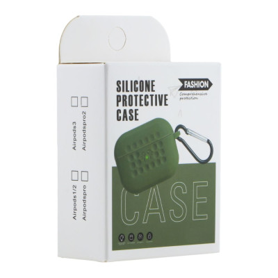 Футляр с карабином Fashion Silicone Case Airpods 3 Dark Green (35264_3345615)
