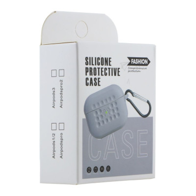 Футляр с карабином Fashion Silicone Case Airpods Pro Grey (35265_3345622) Футляр с карабином Fashion Silicone Case Airpods Pro Grey (35265_3345622)