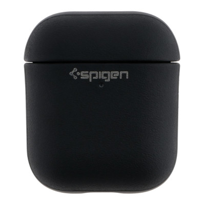 Футляр із нейлоновим шнурком Spigen Leather Armor Airpods 1/Airpods 2 Black (35259_3345589)