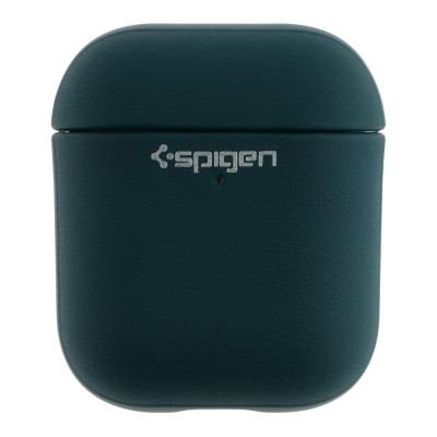 Футляр із нейлоновим шнурком Spigen Leather Armor Airpods 1/Airpods 2 Dark Green (35259_3345591)