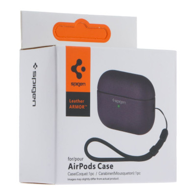 Футляр із нейлоновим шнурком Spigen Leather Armor Airpods 1/Airpods 2 Purple (35259_3345592) Футляр із нейлоновим шнурком Spigen Leather Armor Airpods 1/Airpods 2 Purple (35259_3345592)
