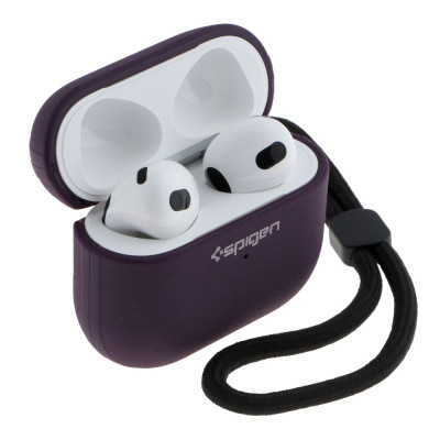Футляр с нейлоновым шнурком Spigen Leather Armor Airpods 3 Purple (35260_3345597) Футляр с нейлоновым шнурком Spigen Leather Armor Airpods 3 Purple (35260_3345597)