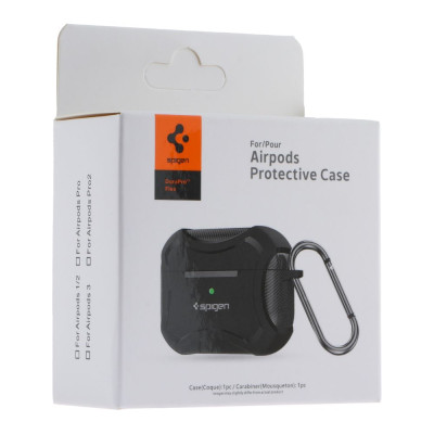 Футляр с карабином Spigen DuraPro Flex Airpods 1/ Airpods 2 Black (35267_3345632) Футляр с карабином Spigen DuraPro Flex Airpods 1/ Airpods 2 Black (35267_3345632)