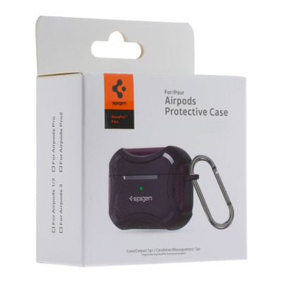 Футляр с карабином Spigen DuraPro Flex Airpods 1/ Airpods 2 Purple (35267_3345636)