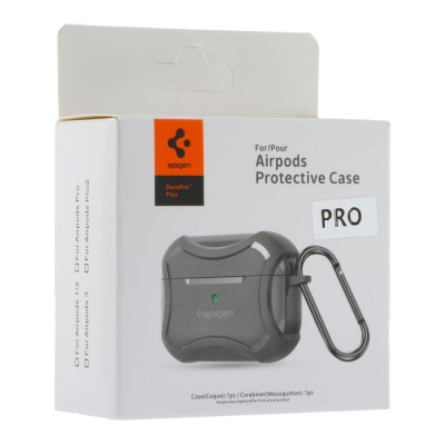 Футляр с карабином Spigen DuraPro Flex Airpods Pro 2 Grey (35270_3345653)