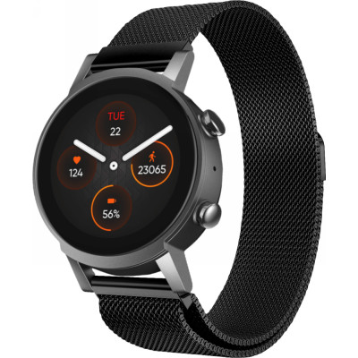 Ремешок миланская петля для BeWatch Mobvoi TicWatch E3 20 мм Черный (1010201.A2)