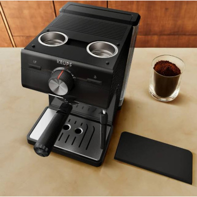 Кавоварка еспресо Krups XP381810 OPIO BLK 2 л Чорний (7076115) Кавоварка еспресо Krups XP381810 OPIO BLK 2 л Чорний (7076115)