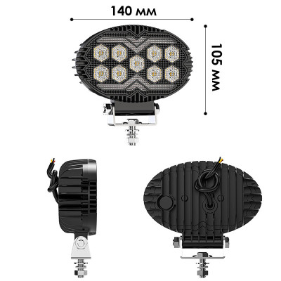 Світлодіодна фара DXZ 55C-BW-T9 9 LED 13066-83435 Світлодіодна фара DXZ 55C-BW-T9 9 LED 13066-83435