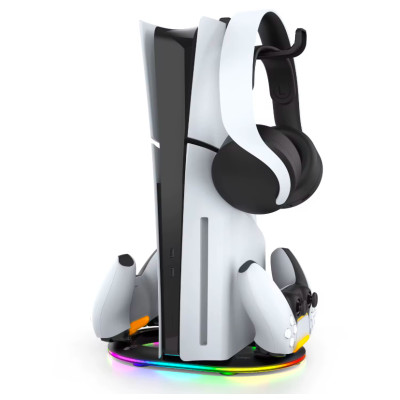 Вертикальная подставка для PS5 Slim iPega с держателем для наушников DualSense на 2 геймпада Черный ( hub_i0gmq3 ) Вертикальная подставка для PS5 Slim iPega с держателем для наушников DualSense на 2 геймпада Черный ( hub_i0gmq3 )
