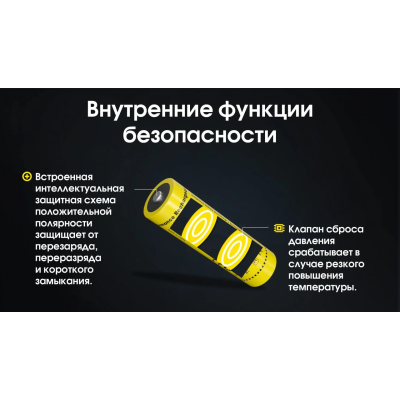 Акумулятор Nitecore 21700 NL2160 6000mAh Li-Ion Жовтий (2464831101) Акумулятор Nitecore 21700 NL2160 6000mAh Li-Ion Жовтий (2464831101)