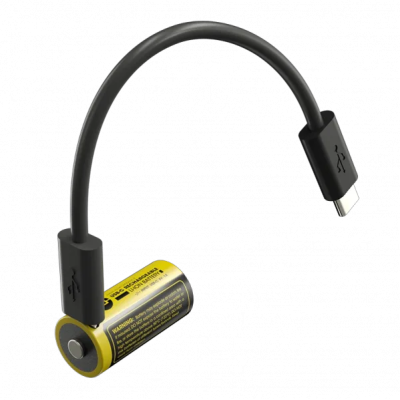 Аккумулятор с защитой Nitecore Li-Ion 16340 RCR123A NL169R 950mAh 3.6V USB-C Черно-желтый (2465650002) Аккумулятор с защитой Nitecore Li-Ion 16340 RCR123A NL169R 950mAh 3.6V USB-C Черно-желтый (2465650002)