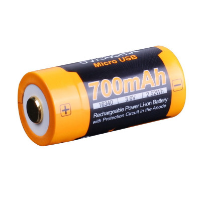 Аккумулятор с зарядкой Fenix 16340 700 UP mAh Li-ion micro-USB (2468048140)