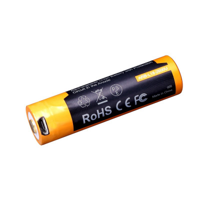 Аккумулятор с зарядкой Fenix 18650 2600 mAh micro-usb Черно-желтый (2471461807) Аккумулятор с зарядкой Fenix 18650 2600 mAh micro-usb Черно-желтый (2471461807)