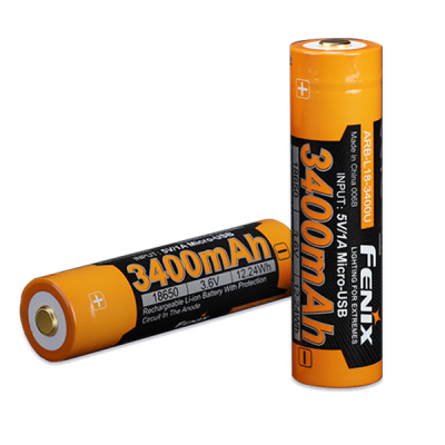 Аккумулятор с зарядкой Fenix 18650 3400mAh 3.6V micro-USB Черно-желтый (2472301962) Аккумулятор с зарядкой Fenix 18650 3400mAh 3.6V micro-USB Черно-желтый (2472301962)
