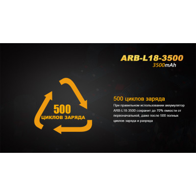 Аккумулятор Fenix 18650 3500mAh Li-Ion Черно-желтый (2472383551) Аккумулятор Fenix 18650 3500mAh Li-Ion Черно-желтый (2472383551)