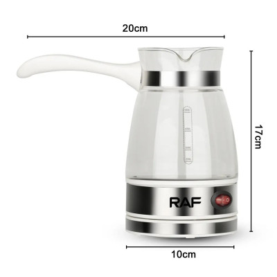 Кофеварка электрическая турка RAF R.125 0.5 л 650W Прозрачный Кофеварка электрическая турка RAF R.125 0.5 л 650W Прозрачный