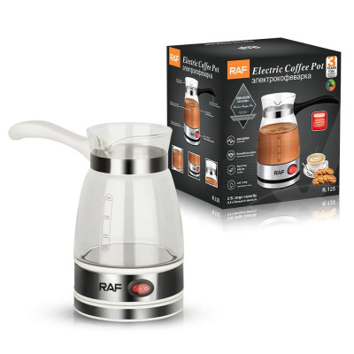 Кофеварка электрическая турка RAF R.125 0.5 л 650W Прозрачный Кофеварка электрическая турка RAF R.125 0.5 л 650W Прозрачный