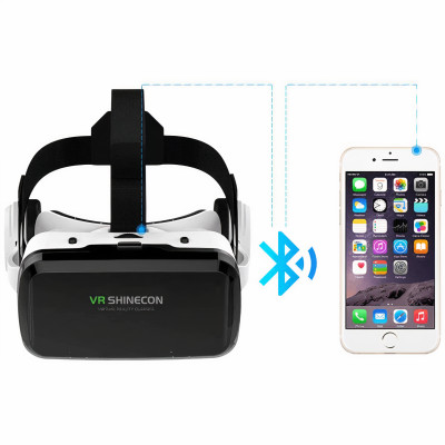 Очки-шлем виртуальной реальности Shinecon VR SC-G04BS Black White Очки-шлем виртуальной реальности Shinecon VR SC-G04BS Black White