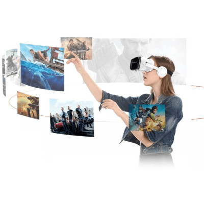 Очки-шлем виртуальной реальности Shinecon VR SC-G04BS Black White Очки-шлем виртуальной реальности Shinecon VR SC-G04BS Black White
