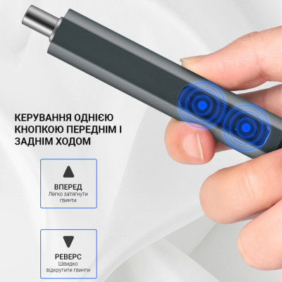 Электрическая смарт отвертка с набором бит Kingsdun 50в1 Grey (МТ50) Электрическая смарт отвертка с набором бит Kingsdun 50в1 Grey (МТ50)