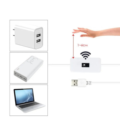 Світлодіодна стрічка з датчиком руху Inspire LED USB 5V 4W 6000К холодний 1m 60led Білий