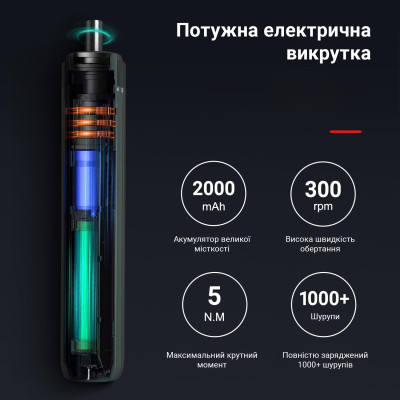 Електровикрутка Inspire KS-882042 35в1 2000mAh Сірий Електровикрутка Inspire KS-882042 35в1 2000mAh Сірий
