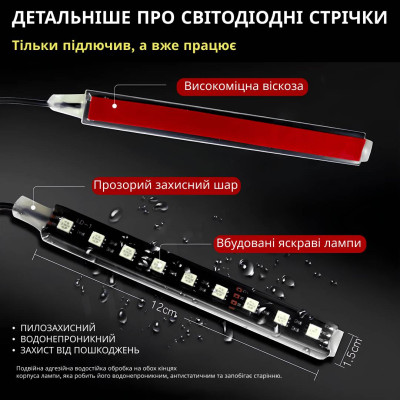 Світлодіодна стрічка для авто Inspire LED-48 Led bead Чорний Світлодіодна стрічка для авто Inspire LED-48 Led bead Чорний