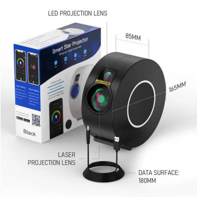 Лазерный проектор ночник звездного неба Inspire WD028 WIFI APP Black Лазерный проектор ночник звездного неба Inspire WD028 WIFI APP Black