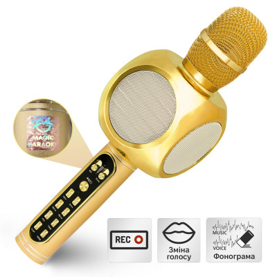 Беспроводной караоке микрофон Magic Karaoke YS-90 Pro Gold Беспроводной караоке микрофон Magic Karaoke YS-90 Pro Gold