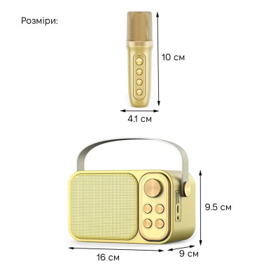 Портативная караоке-система Inspire YS-105 Gold Портативная караоке-система Inspire YS-105 Gold