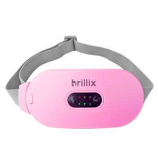 Электрогрелка массажная Brillix для живота шеи поясницы от спазмов Розовый (WPB01-Pink)